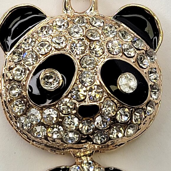 Crystal Panda Pendant Necklace - Picture 2 of 11